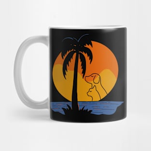 sunset with dog and cat -cat shirt-dog shirt Mug